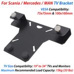 TV Bracket for Scania Mercedes MAN TGX Trucks - No Drill Mount - Fits 19-34" TV