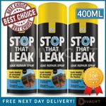 STOP THAT LEAK SPRAY BLACK WATERPROOF SEALANT REPAIR MASTIC GUTTER ROOF 400ML 