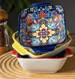 4 Bohemian Style Bowls Microwave Oven Safe