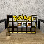 Display Shelf for Bitty Pop Pokemon themed yellow Black 16 slots unit organizer