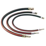 Draper 600mm 1/4" BSP Air Line Whip Hose with Male Fittings for Compressor Tools