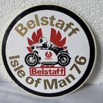 Vintage Belstaff Isle of Man TT 1976 Motorcycle Sticker.