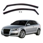 Wind Deflectors Fits Audi A3 8P 2003-2012 3-Door 2-Pcs Set Tinted Black