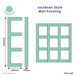 Jacobean Shaker Wall Panelling Kit Pre-Cut MDF Wood - 7 x Strips + 1 End Panel