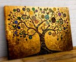 Gustav Klimt Tree of Life Canvas Wall Art Gold Abstract Framed Print Living Room
