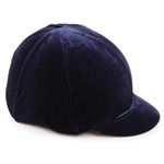 Shires Velveteen Horse Riding Show Skull Hat Silk/Cover - Navy Velvet