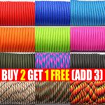 100FT 30M 4mm 7 Strand Core 550 Paracord Parachute Cord Camping Tent Rope NEW