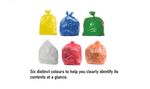 50 Bags All Coloured Refuse Sacks 6 Colours Strong Bin Waste Bags Large Size