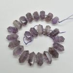 Amethyst Double Pointed Graduated Beads- 22- 30mm, Jewellery making