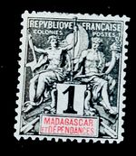 MADAGASCAR Stamp - 1896 Navigation and Commerce Sn 28 MH r30