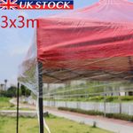 Gazebo Canopy Replacement Covers 3m X 3m Outdoor Gazebo Waterproof Transparent