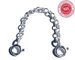 Sterling Silver 2.5mm  Belcher Safety Extender Chain Bracelet Necklace 1" to 6"