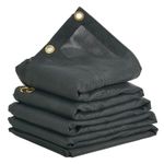 Uimoso Dump Truck Tarp Mesh Tarp 7 x 22 ft PVC 18oz Double Pockets Trailer Shade