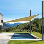 Shade Sail Poles, 12Ft Sun Shade Sail Poles with Spiral Drill Bit, 2.28" Diamete