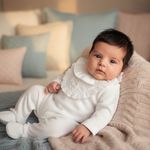 Baby Girl Sleepsuit Babygrow Romper Frilly Bib Bows Broderie Anglaise WHITE