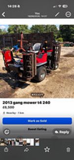Toro T4 240 2013 Ride-On Lawn Mower Diesel 4WD with Roll Bar