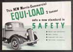 MORRIS COMMERCIAL Equi-Load 2 Tonner Sales Brochure For 1938 #233 Lorry VAN