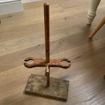 Vintage Wooden Funnel Retort Stand Scientific Laboratory 