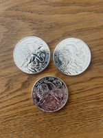 Lion And Eagle 1 Oz X 3 Fine .999 Silver Coins. The Royal Mint CGT Free.