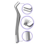 Eyelash Tweezer Eyelash Applicator Lash Tweezer for Cluster Eyelashes