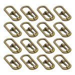 20Pcs Metal Roller Buckles, 5.5mm - 0.22" Sewing Mini Buckle (Bronze, 16.5mm)