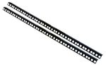 15U RACK STRIP Pair of rackmount bars black finish