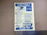 Northern Scottish Bluebird Bus Group Route 51 52Timetable May 1989 Citybus 