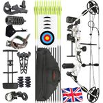 Compound Bow Package 30-60lbs Hunting Kit Arrows Set Adjustable Adults Shooting