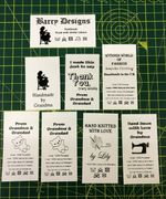  Bespoke wash care clothing garment  labels  (text is changeable)