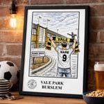 Personalised Port Vale Football Stadium Print  A4 A3 Framed Unframed Wall Art