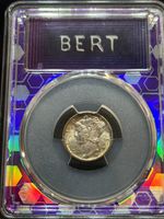 1944-S Toned Mercury Dime - PCGS MS66 FB CAC - Bert Purple Core 