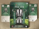 ARSENAL V MANCHESTER CITY 2017-18 CARABAO CUP FINAL PROGRAMME + 2 MATCH TICKETS