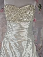 Alfred Angelo Wedding Dress Size 18 Ivory Satin Beaded Corset Gown RRP £845