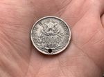 1913 Brazilian Stars and Liberty Silver 1000 Reis Coin