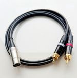 QUAD 33,34,44 - AUX INPUT CABLE 5 PIN DIN TO 2 x GOLD RCA PLUGS