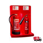 Fire Extinguisher 2kg CO2 Carbon Dioxide 6 Litre Foam With Sign Double Stand Set