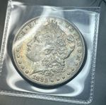 1883 S Morgan $1 Tough Date Better Condition 90% Silver Semi Key Date 🌈  Toned
