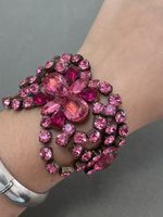 Vintage Bijoux MG Czech Glass Bracelet Signed