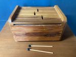 Vintage Gato Slit Drum 6 Tongue Wooden Instrument With Mallets