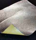 HEAT PROTECTION ALLOY / FIBRE SHEET HIGH TEMP ADHESIVE BACKED 250 MM X 195 MM