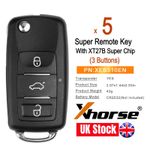 5x Xhorse Super Remote Key for B5 Flip 3 Buttons Built-i XT27B Chip XEB510EN