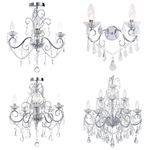 Litecraft Vara Bathroom Chandeliers & Wall Light IP44 Rated Fittings - 2 Colours