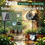 1/2PCS 50FT Solar Drip Irrigation System Kit,Automatic Watering Kit DIY Garden
