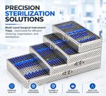 4 Pcs Dental Surgical Instrument Sterilization Cassette Wire Mesh Tray Set