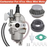 47cc 49cc Mini Moto ATV Quad Dirt Bike Carburetor Carburettor Carb Air Filter UK