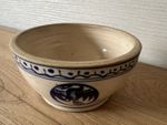 Antique Asian blue and white porcelain Crane bowl