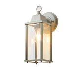 Litecraft Colone Wall Light Bevelled Glass Outdoor IP23 E27 Lantern - Dove Grey 
