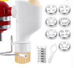 Gourmet Pasta Press Attachment for KitchenAid Mixers-7in1 plates, Silver