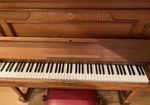 Brown Wood Upright Piano with Bench, 88 Keys, 2 Pedals, Wood Finish