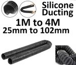 Black Flexible Silicone Superior Diesel Heater Ducting Boat Caravan Heating Duct